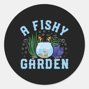Fishy Garden Aquascag Aquascaper Aquarium Fishing Classic Round Sticker