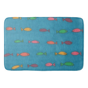 Fishy Pattern Bath Mat