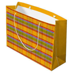 Fishy Plaid FAITT Large Gift Bag