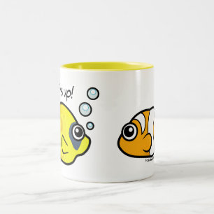 Fishy Robbery: Fins up! Two-Tone Coffee Mug