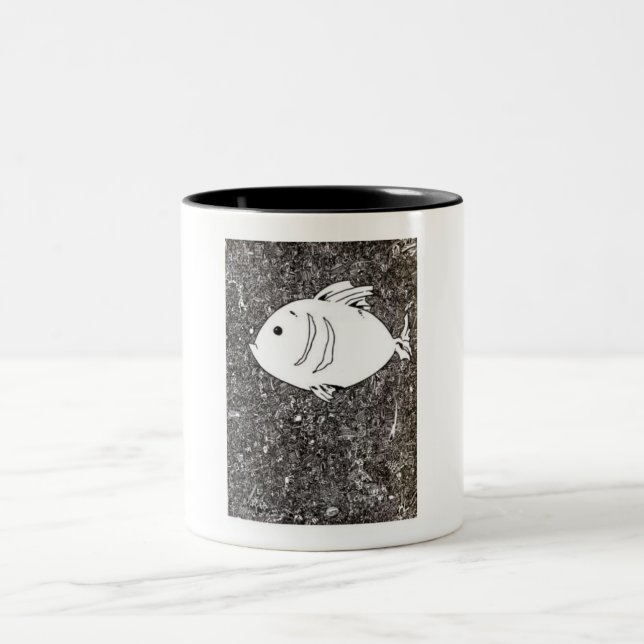 Fishy Two-Tone Coffee Mug (Center)