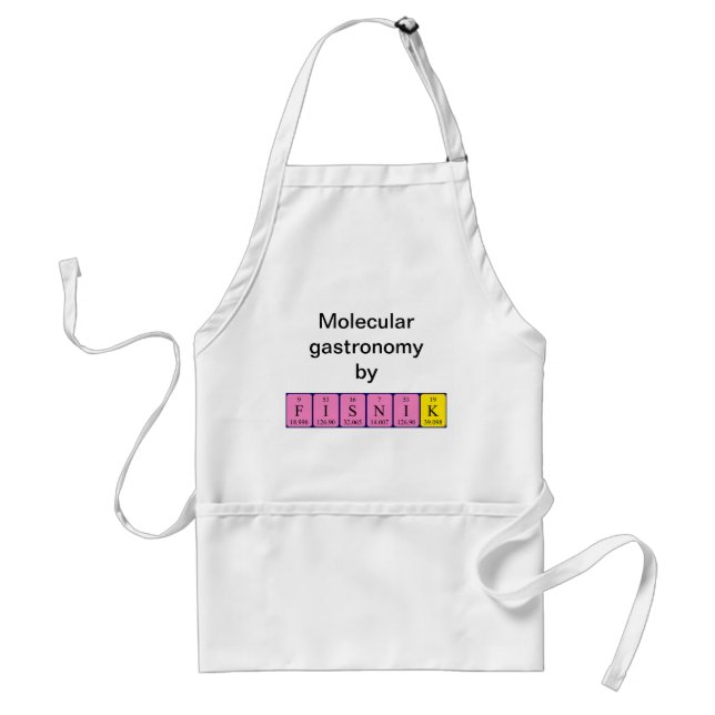 Fisnik periodic table name apron (Front)