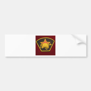 fist and red star bumper sticker