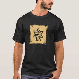 Fist And Star Of David Design Krav Maga T-Shirt