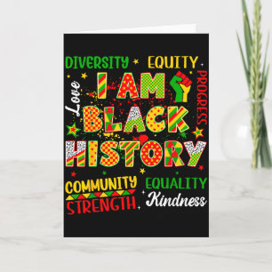 Fist Black Power Black History Month African Men W Card