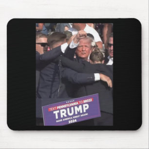 Fist Bump After Being Shot Premium Scoop Mouse Pad
