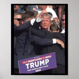 Fist Bump After Being Shot Premium Scoop  Poster