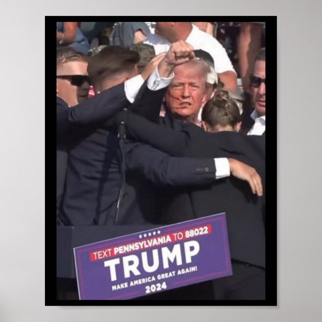 Fist Bump After Being Shot Premium Scoop  Poster (Front)