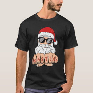 Fist Bump Cool Santa Sunglasses Merry Christmas Xm T-Shirt