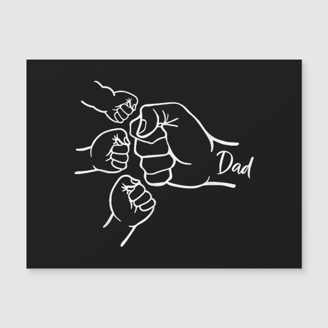 Fist Bump Dad Of Three Father Of 3 Daddy Happy Fat (Front)