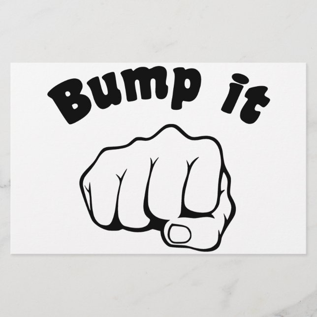 Fist Bump It Stationery (Front)