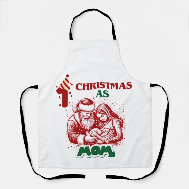FIST CHRISTMAS AS MOM APRON (Front)