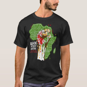 Fist Hand Black History Honoring The Past African  T-Shirt
