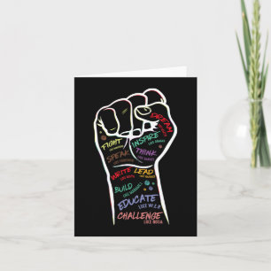 Fist Hand Black Lives Problem Black History Month Card
