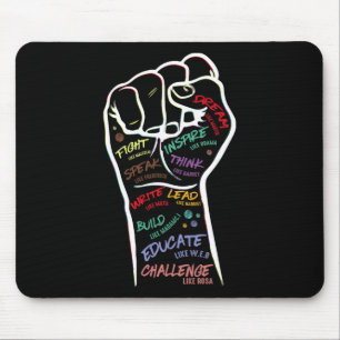 Fist Hand Black Lives Problem Black History Month Mouse Pad