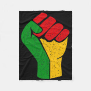 Fist Juneteenth Black History African Equality Fre Fleece Blanket