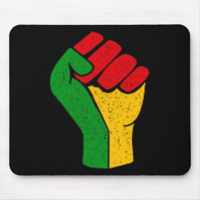 Fist Juneteenth Black History African Equality Fre Mouse Pad (Front)