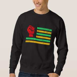 Fist Pan African Flag Cool Black History Month Sweatshirt