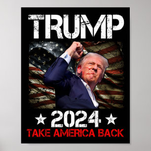 Fist Pump Shot At Trump 2024 Trump Survives Rally Poster