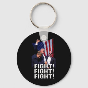 Fist Pumped Fight Pray For Trump America Key Ring