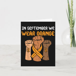Fist September We Wear Orange Leukaemia Awareness  Card