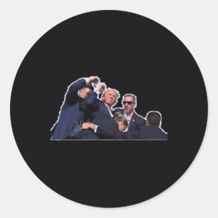 Fist Up Survival Merch Premium Scoop Classic Round Sticker