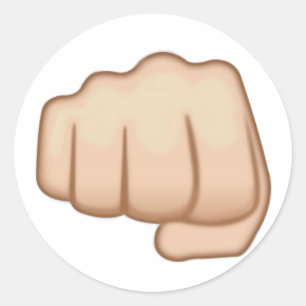 Fisted Hand Sign Emoji Classic Round Sticker