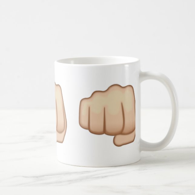 Fisted Hand Sign Emoji Coffee Mug (Right)