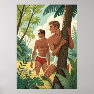 Fit boys in the woods poster
