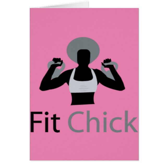 Fit Chick with Afro holding kettlebells (Front)