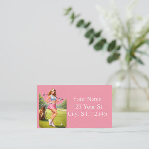 Fit Female Golfer Thunder_Cove Business Card