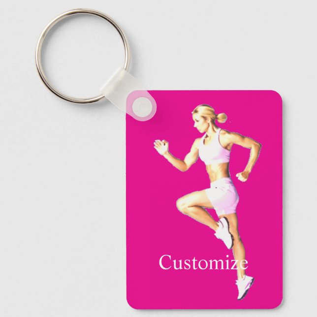 Fit Female Runner Thunder_Cove Key Ring (Front)
