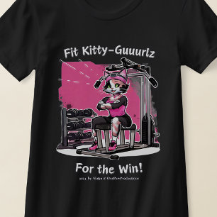 Fit Kitty Gurl, Pink,  T-Shirt