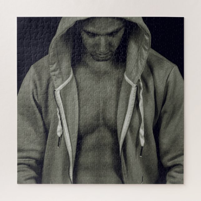 Fit man with muscles jigsaw puzzle (Vertical)