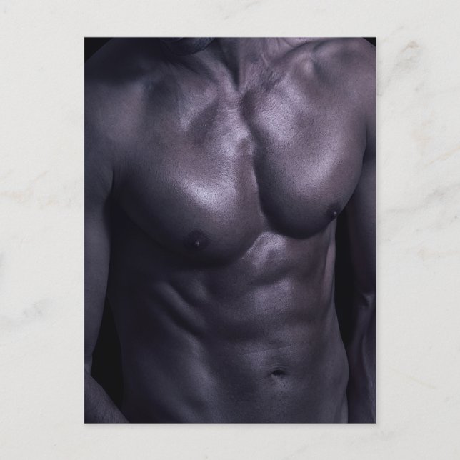 Fit man with muscles postcard (Front)