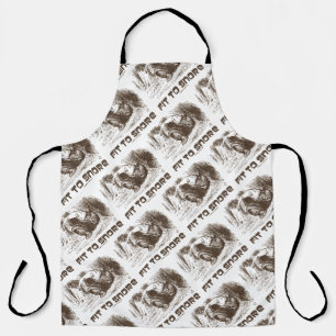 Fit To Snore Red King Snoring Sleeping Wonderland Apron
