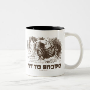 Fit To Snore Red King Snoring Sleeping Wonderland Two-Tone Coffee Mug