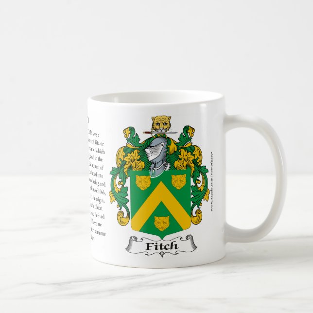 Fitch, the Origin, the Meaning and the Crest Coffee Mug (Right)
