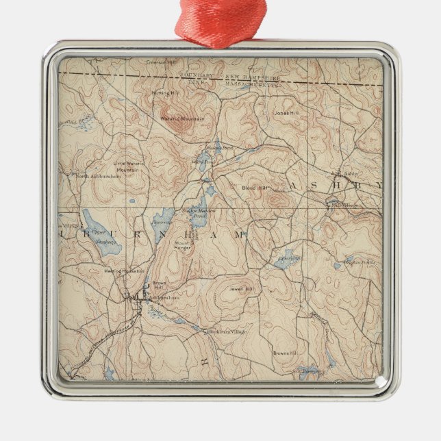 Fitchburg, Massachusetts Metal Tree Decoration (Front)