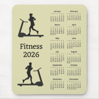 Fitness 2026 Calendar Mousepad