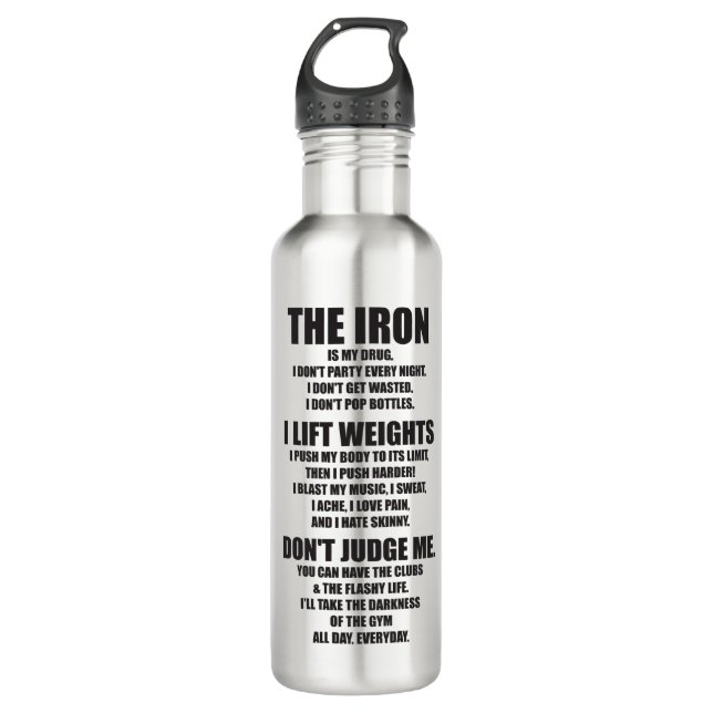 Fitness and Bodybuilding Motivation 710 Ml Water Bottle (Front)