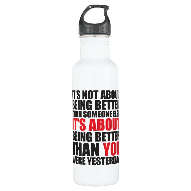 Fitness and Bodybuilding Motivation 710 Ml Water Bottle (Front)