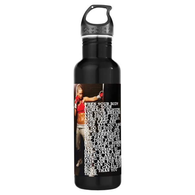 Fitness and Bodybuilding Motivation 710 Ml Water Bottle (Front)