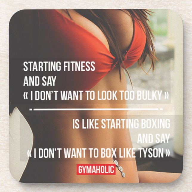 Fitness and Bodybuilding Motivation Coaster (Front)