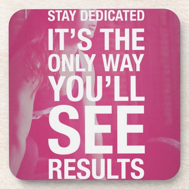 Fitness and Bodybuilding Motivation Coaster (Front)