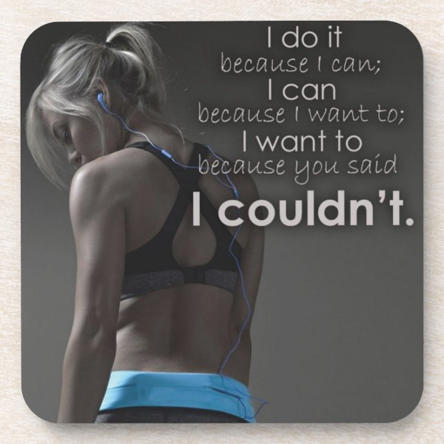Fitness and Bodybuilding Motivation Coaster (Front)