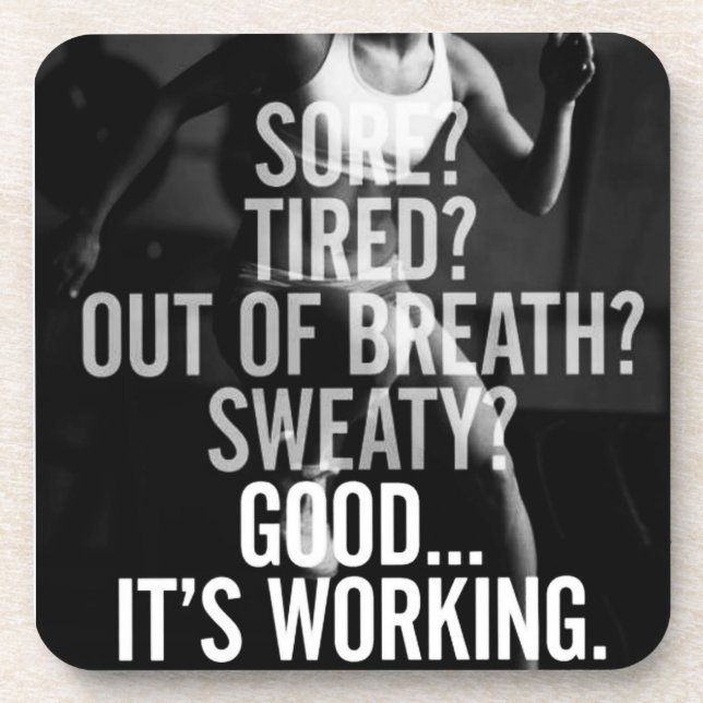 Fitness and Bodybuilding Motivation Coaster (Front)