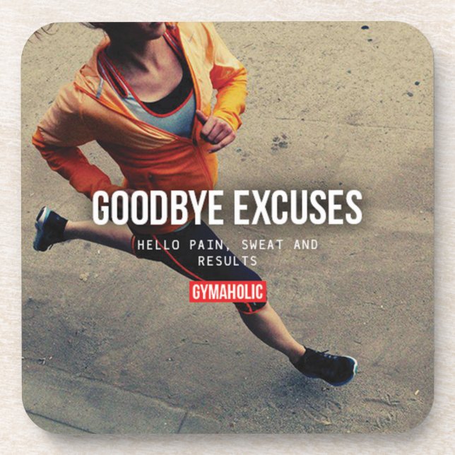 Fitness and Bodybuilding Motivation Coaster (Front)