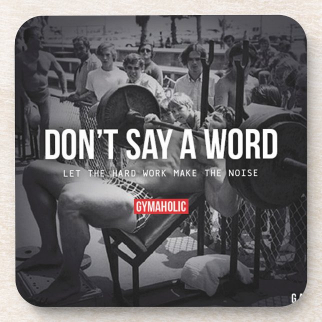 Fitness and Bodybuilding Motivation Coaster (Front)