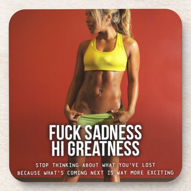 Fitness and Bodybuilding Motivation Coaster (Front)